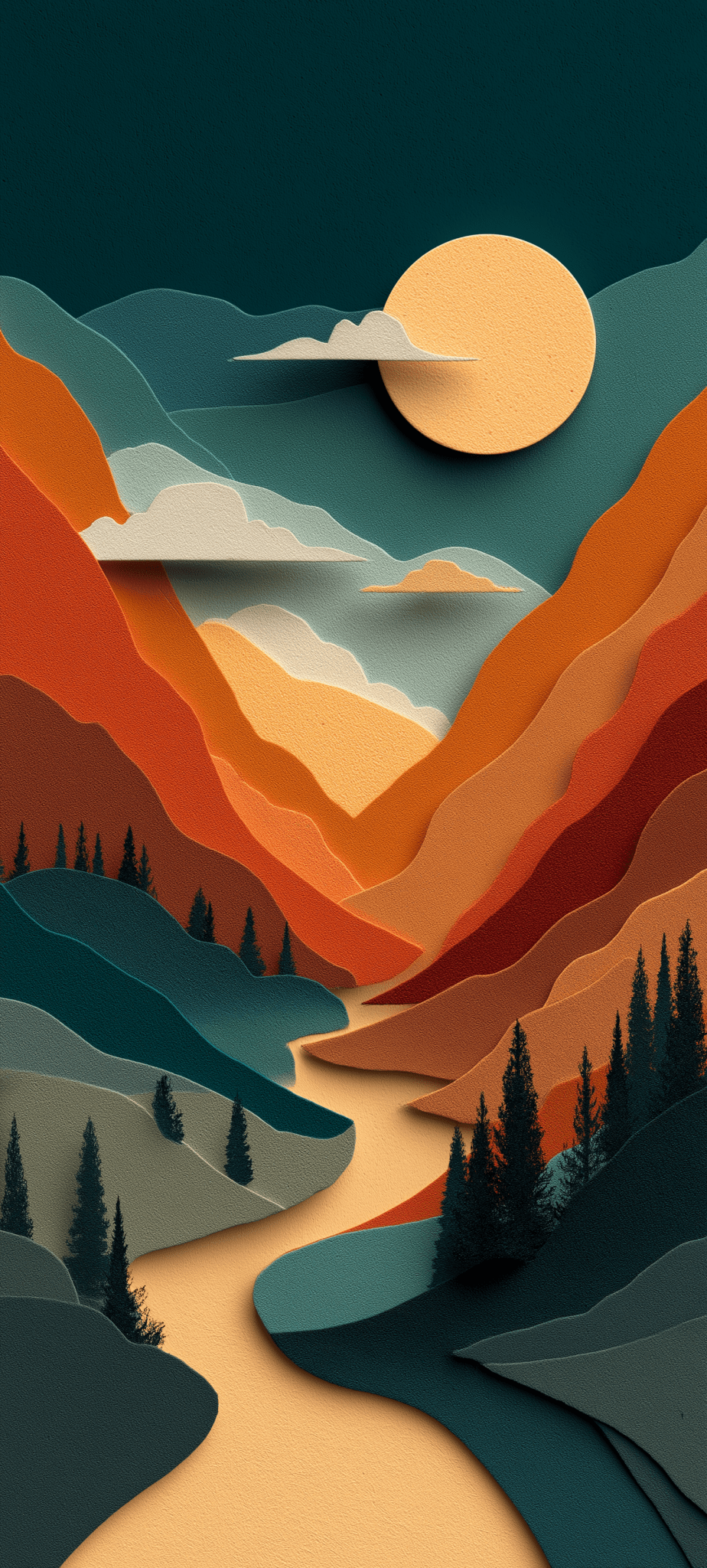 Eclipse Valley - Noir Moth Modern Wildlife Art