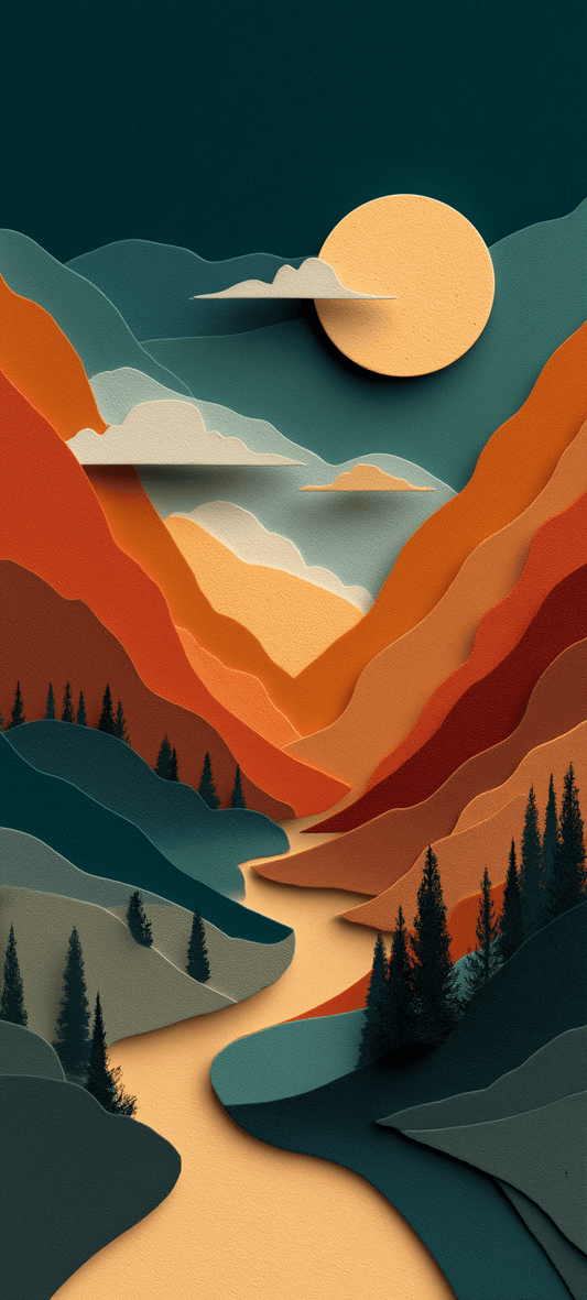 Eclipse Valley - Noir Moth Modern Wildlife Art
