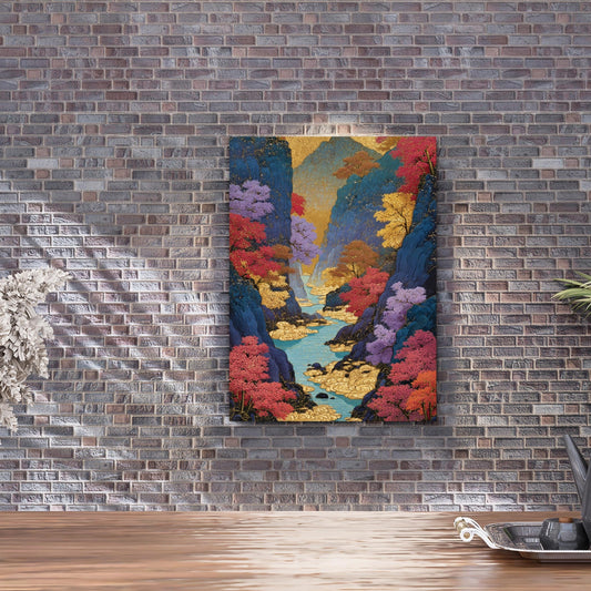 Ethereal Valley Reverie - Noir Moth Fantasy Landscape Art