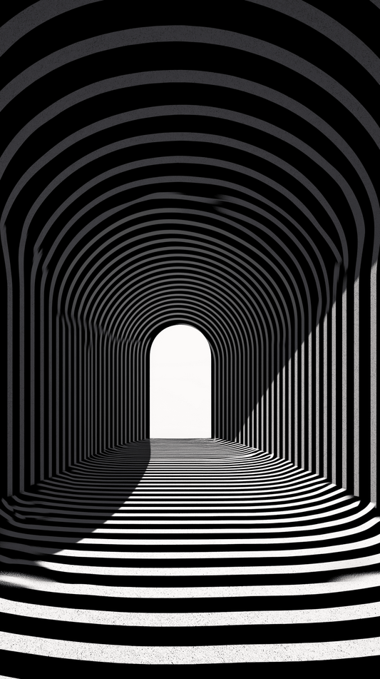 Infinite Passage - Noir Moth Illusion art