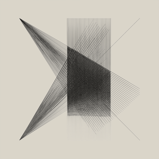 Linear Paradox - Noir Moth Minimal Line Artwork