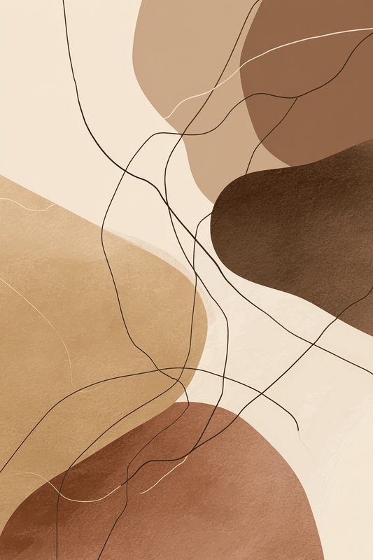 Earthform Harmony - Noir Moth Abstract Art