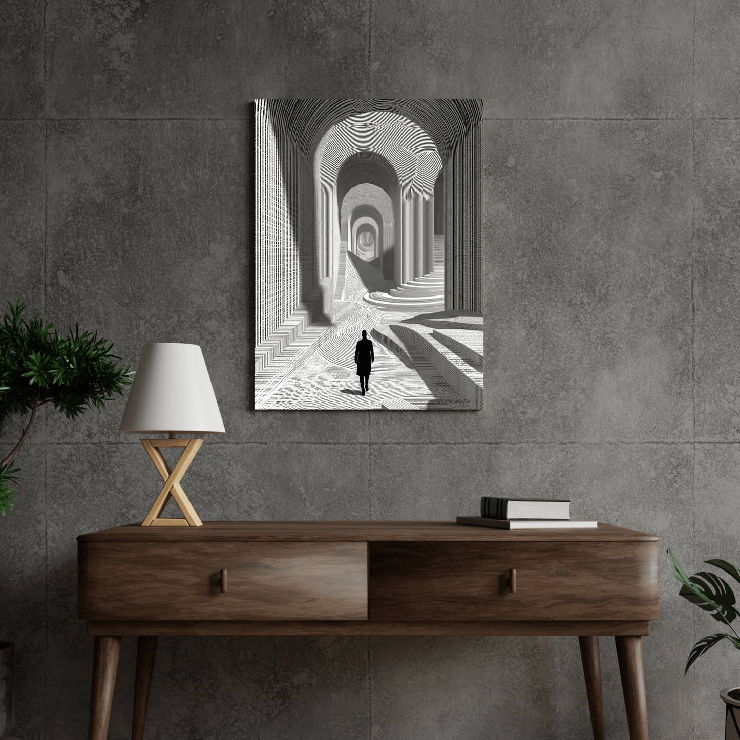 Echoes Beyond Silence - Noir Moth Illusion art