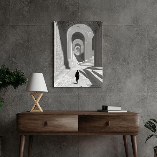 Echoes Beyond Silence - Noir Moth Illusion art