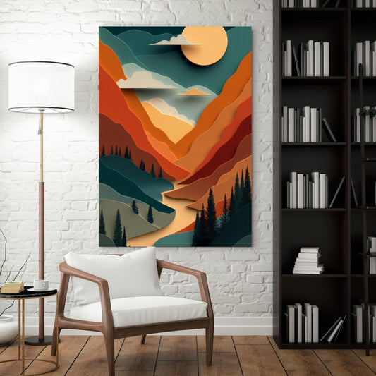 Eclipse Valley - Noir Moth Modern Wildlife Art