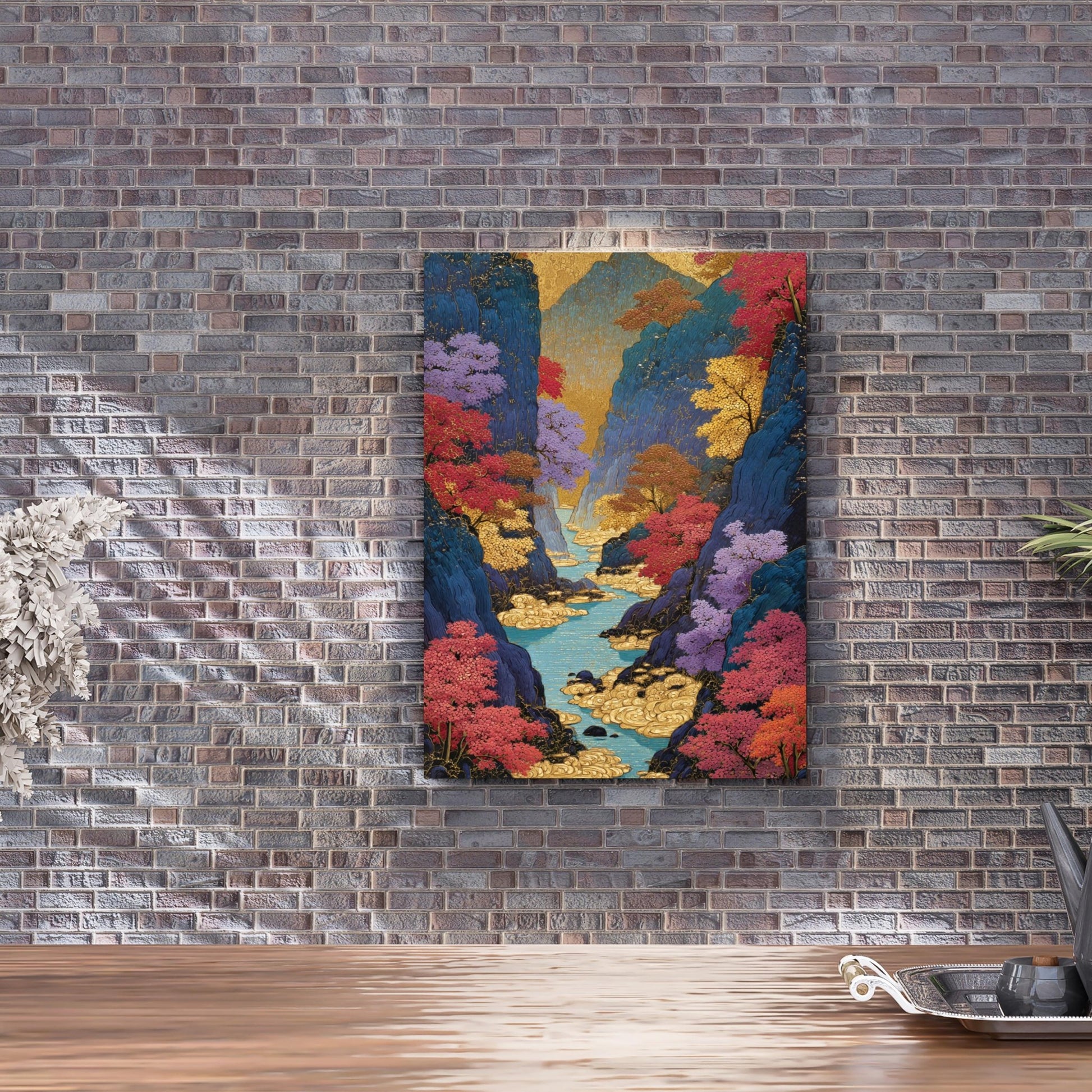 Ethereal Valley Reverie - Noir Moth Fantasy Landscape Art