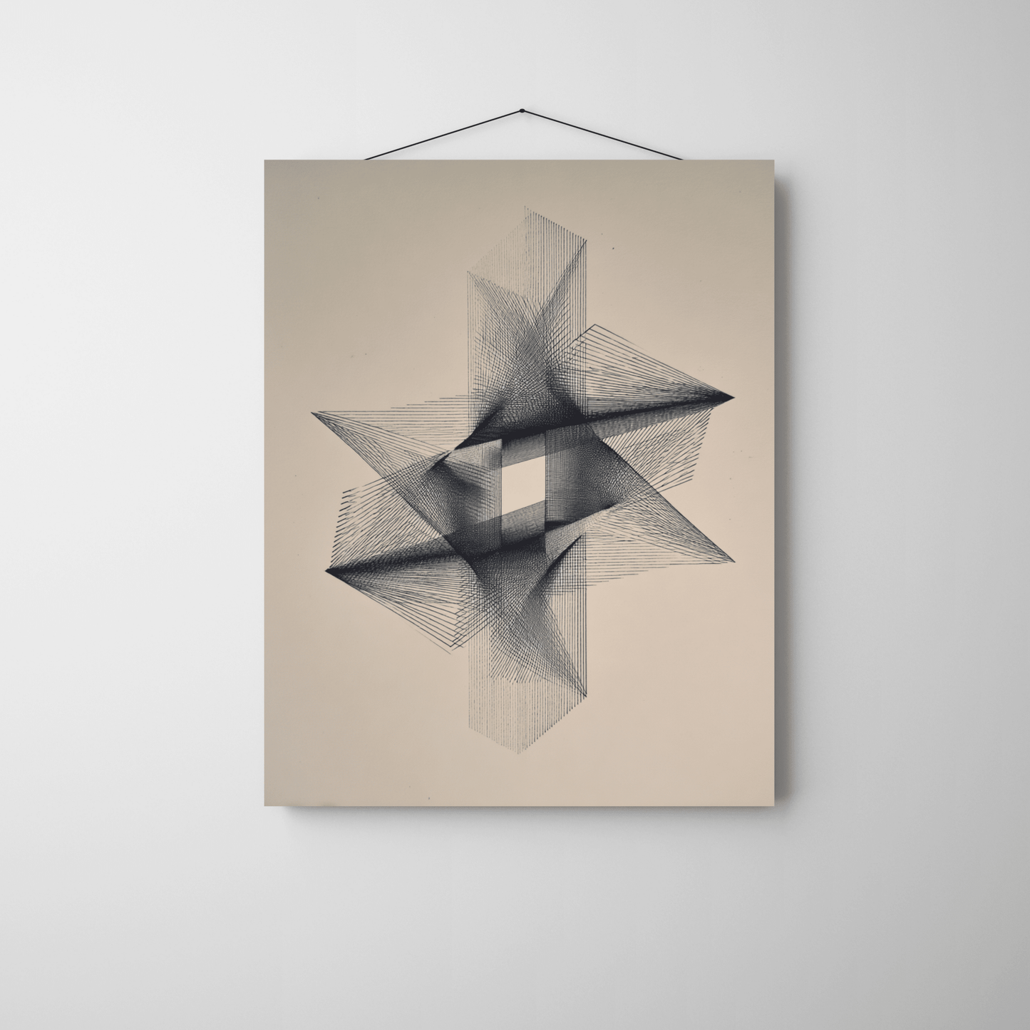 Infinite Axis - Noir Moth Minimal Geometric Art