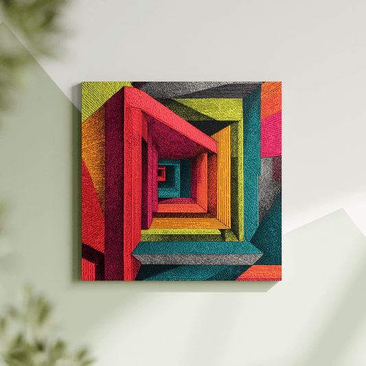 Infinite Frame - Noir Moth Luxury Geometric Perspective Artwork