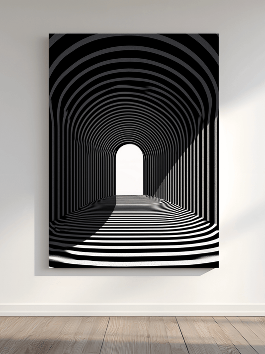 Infinite Passage - Noir Moth Illusion art