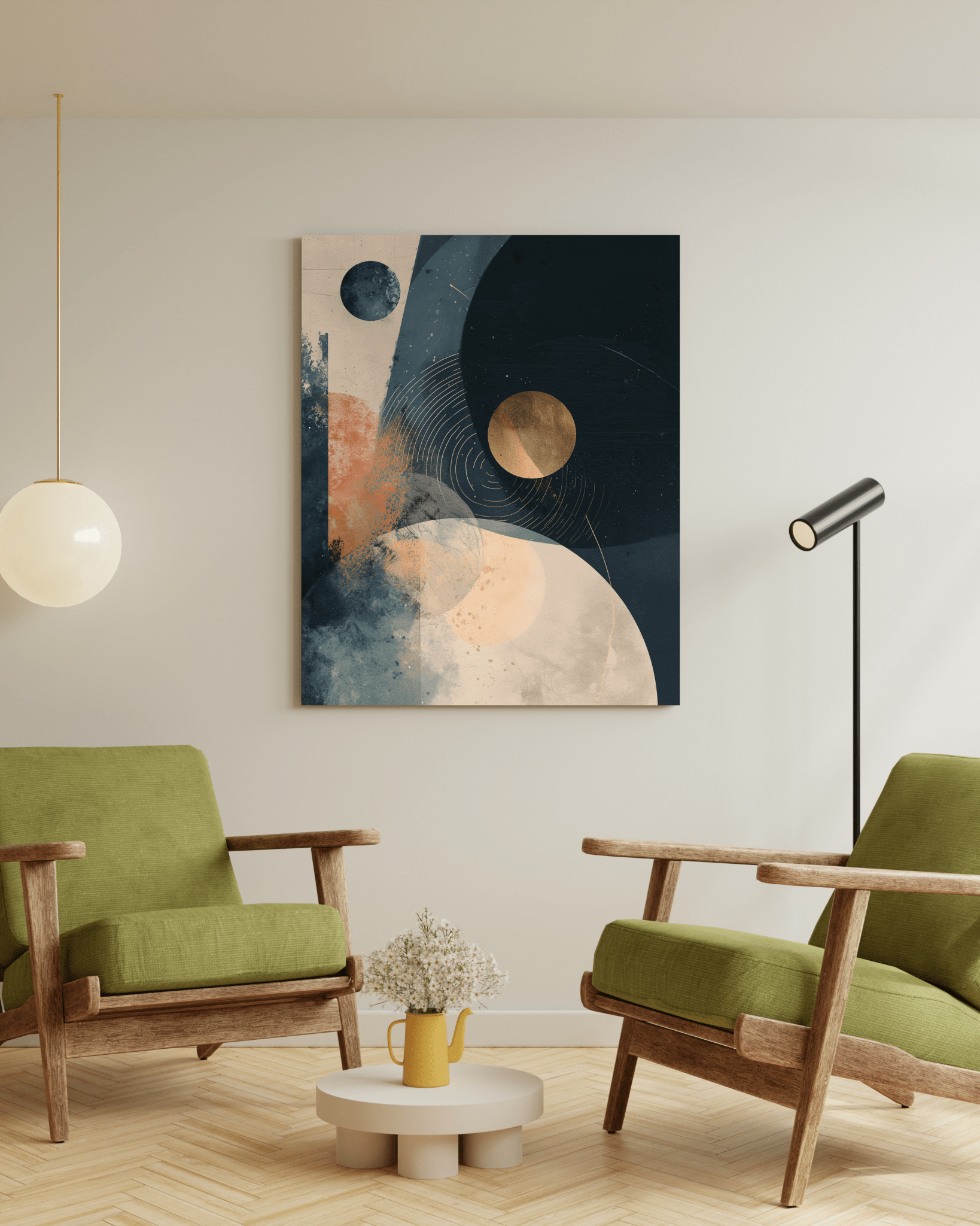 Orbit of Silence - Noir Moth Luxury Abstract Art