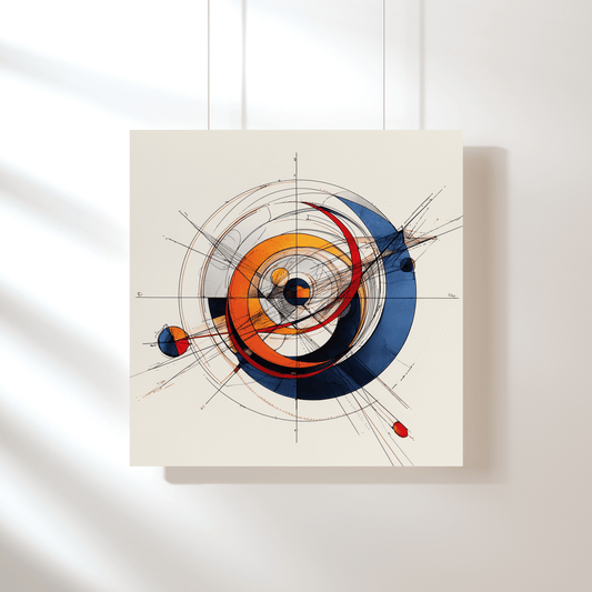 Orbital Precision - Noir Moth Architectural Geometric Art