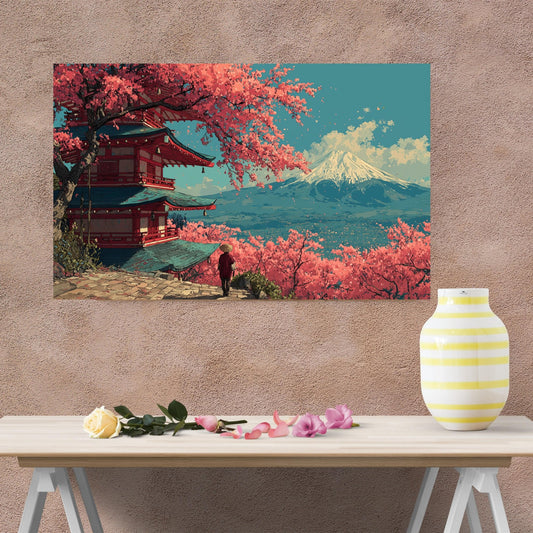Sakura Horizon - Noir Moth Japanese Scenic Artwork