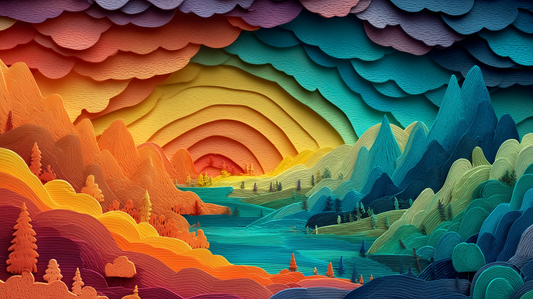 Spectrum Valley - Noir Moth Luxury Contemporary Landscape Artwork