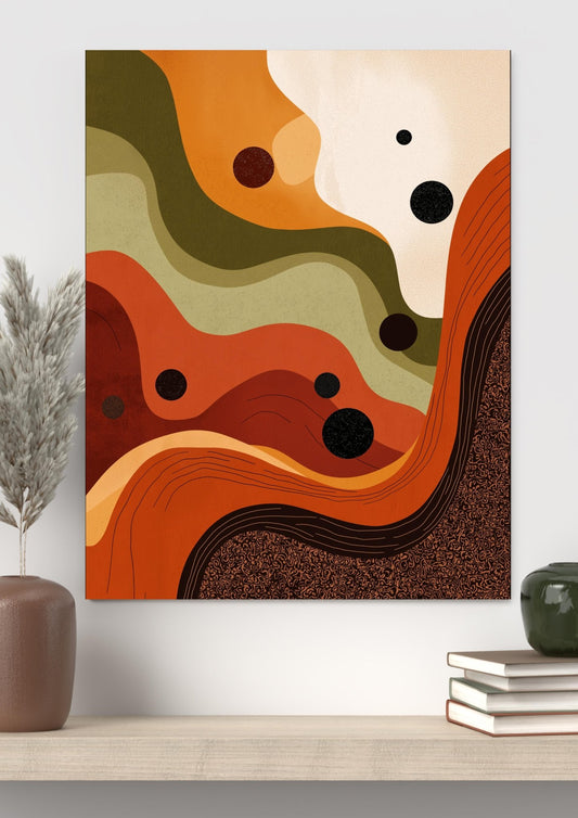 Terracotta Drift - Noir Moth Luxury Organic Abstract Artwork