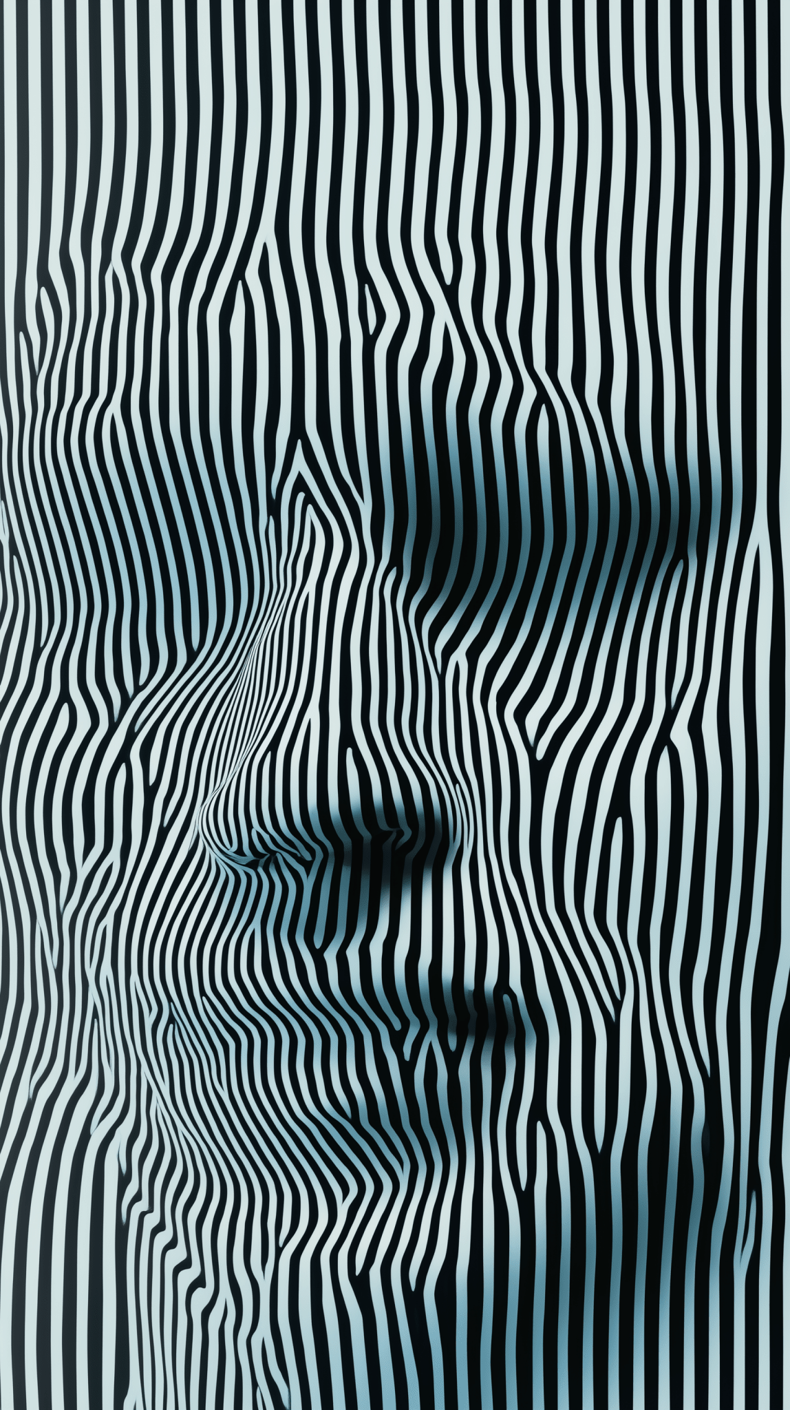 Veil of Perception - Noir Moth Optical Illusion Art