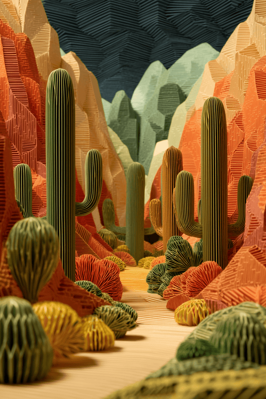 Velvet Canyon Mirage - Noir Moth Modern Landscape Art