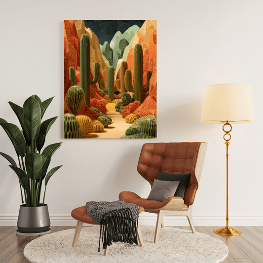 Velvet Canyon Mirage - Noir Moth Modern Landscape Art